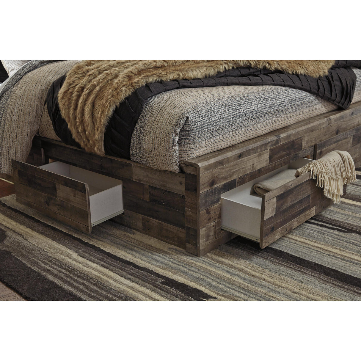  Benchcraft Derekson Queen Panel Bed with Storage B200-57/B200-54S/B200-60/B200-60/B100-13 IMAGE 4