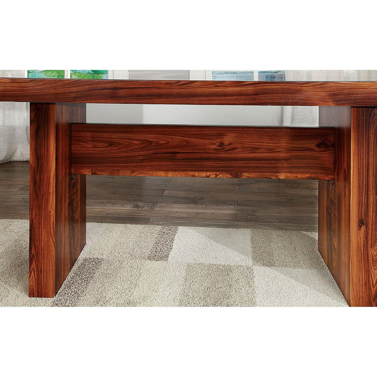 Furniture of America Bonneville Dining Table with Faux Marble Top and Trestle Base CM3824T-TABLE IMAGE 4