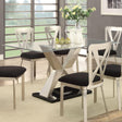  Furniture of America Kera Dining Table with Glass Top & Pedestal Base CM3725T-TABLE IMAGE 1