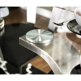  Furniture of America Nova Dining Table with Glass Top and Pedestal Base CM3728T-TABLE IMAGE 5