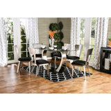  Furniture of America Nova Dining Table with Glass Top and Pedestal Base CM3728T-TABLE IMAGE 9