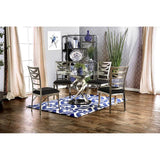  Furniture of America Roxo Dining Table with Glass Top and Pedestal Base CM3729T-TABLE IMAGE 2