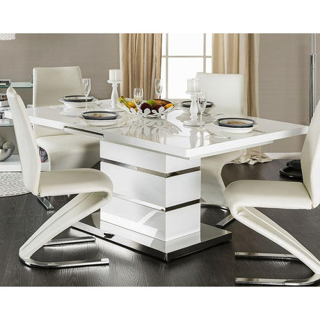  Furniture of America Midvale Dining Table with Pedestal Base CM3650T-TABLE IMAGE 2