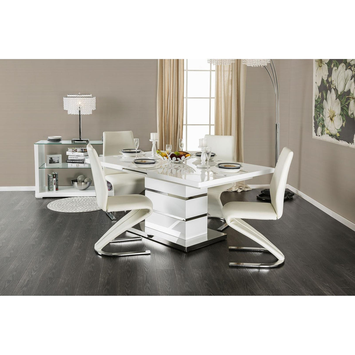  Furniture of America Midvale Dining Table with Pedestal Base CM3650T-TABLE IMAGE 7