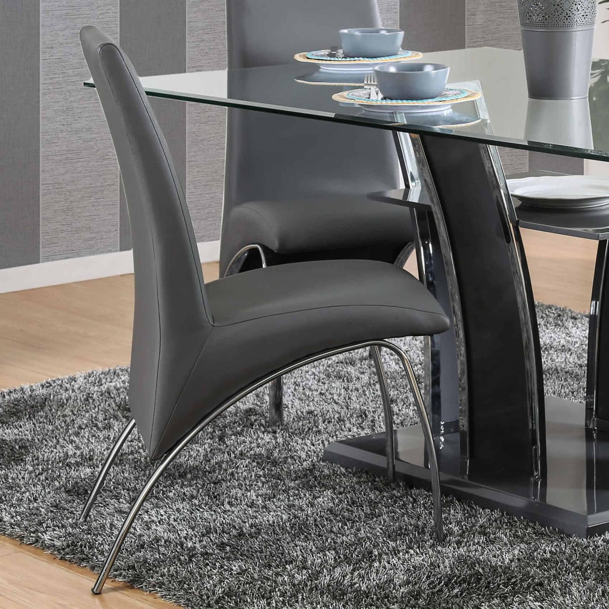  Furniture of America Wailoa CM8370GY-SC-2PK Side Chair, Gray IMAGE 2