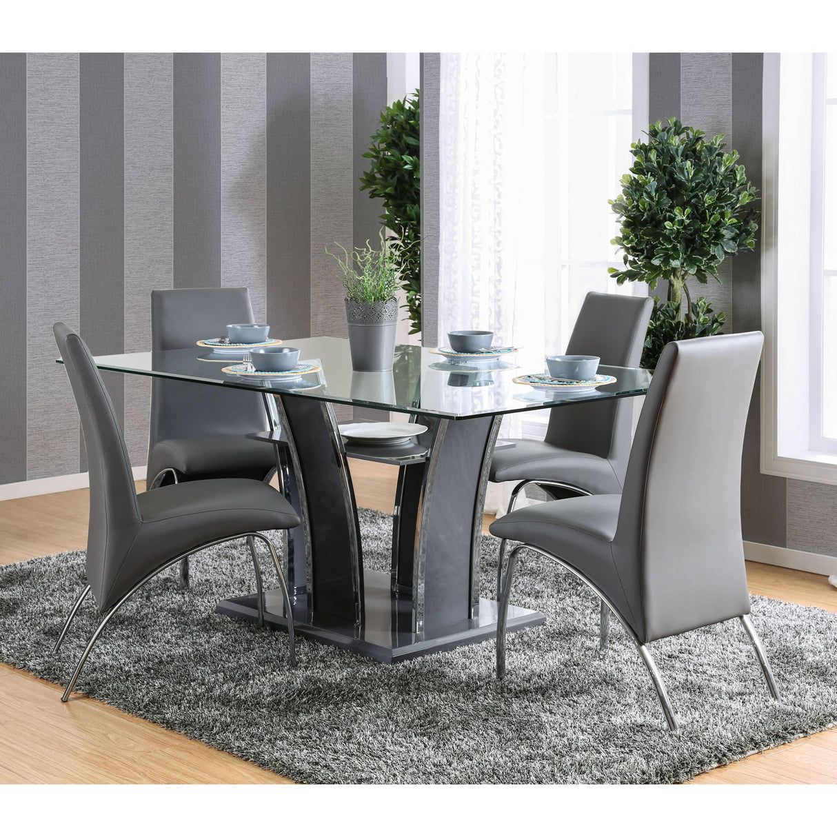  Furniture of America Wailoa CM8370GY-SC-2PK Side Chair, Gray IMAGE 4