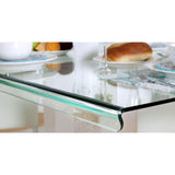  Furniture of America Richfield Dining Table with Glass Top and Pedestal Base CM3362T-TABLE IMAGE 3