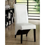  Furniture of America Round Mauna Dining Table with Glass Top and Pedestal Base CM8371WH-T-TABLE IMAGE 7