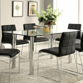  Furniture of America Kona Dining Table with Glass Top CM8319T-TABLE IMAGE 1