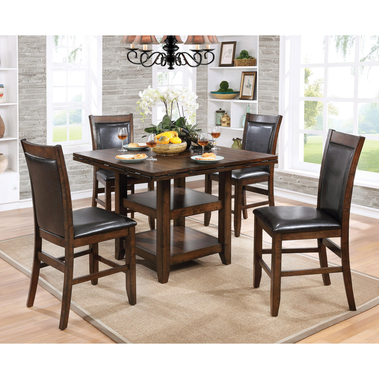  Furniture of America Meagan CM3152RPT Round Counter Height Table IMAGE 4