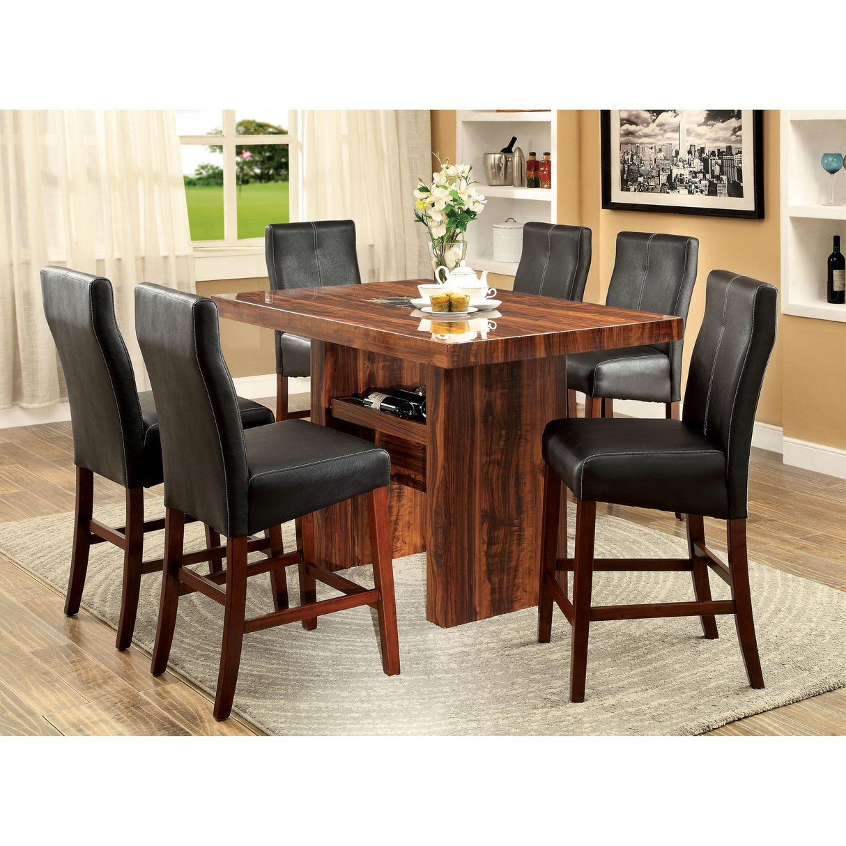  Furniture of America Bonneville CM3824PC-2PK Counter Height Chair IMAGE 7