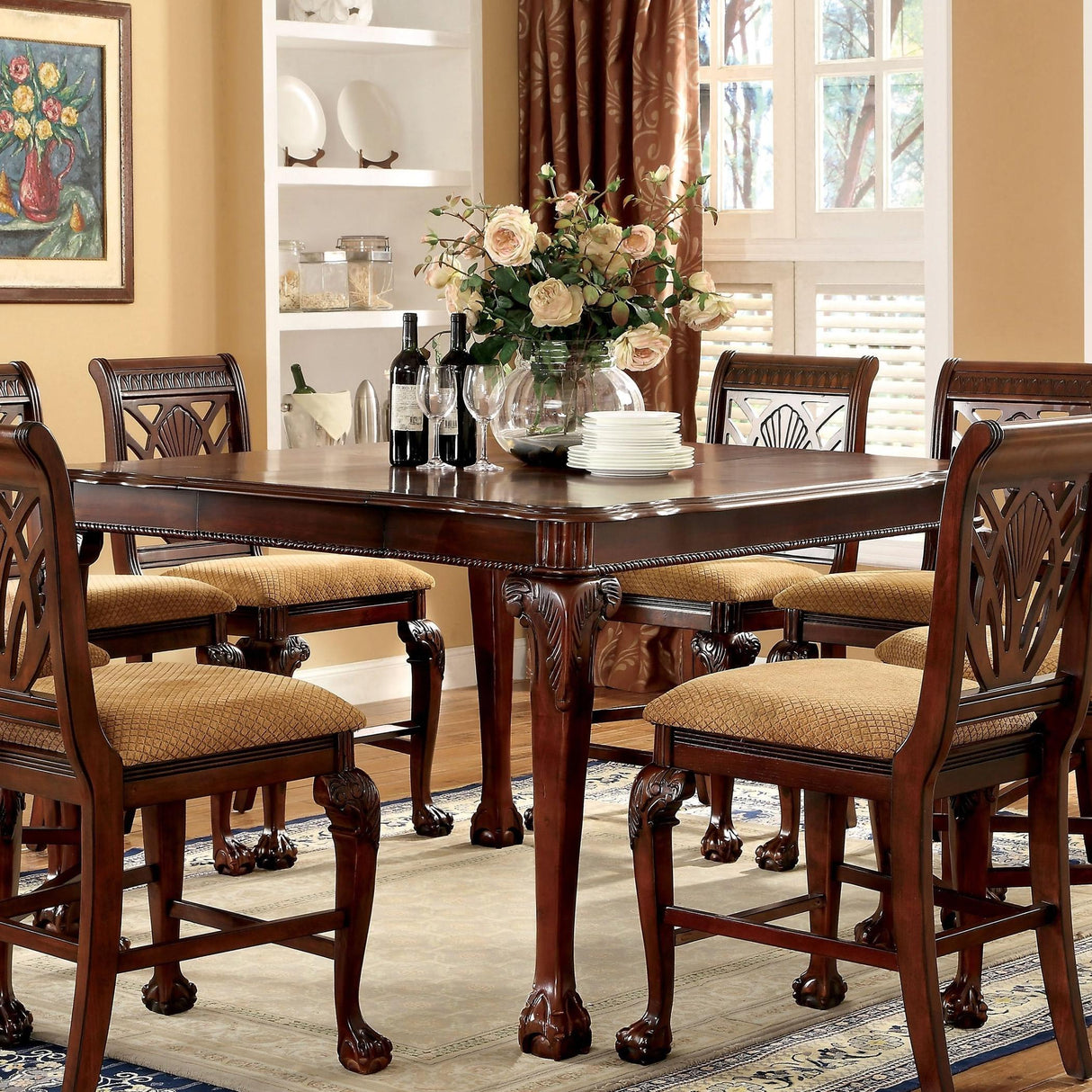  Furniture of America Petersburg CM3185PT Counter Height Table IMAGE 1