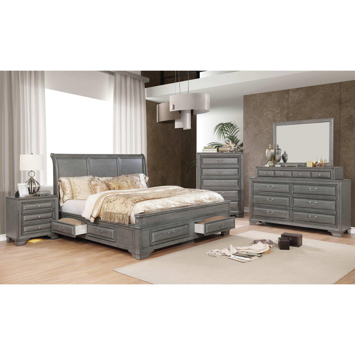  Furniture of America Brandt CM7302GY-EK King Bed IMAGE 5