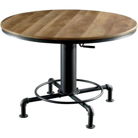  Furniture of America Round Fran Counter Height Dining Table with Pedestal Base CM3373RT-TABLE IMAGE 1