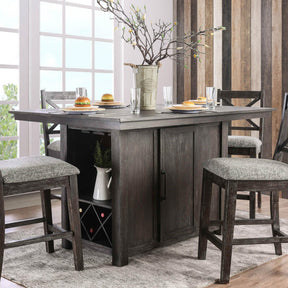  Furniture of America Faulkton Counter Height Dining Table with Pedestal Base CM3391PT-TABLE IMAGE 1