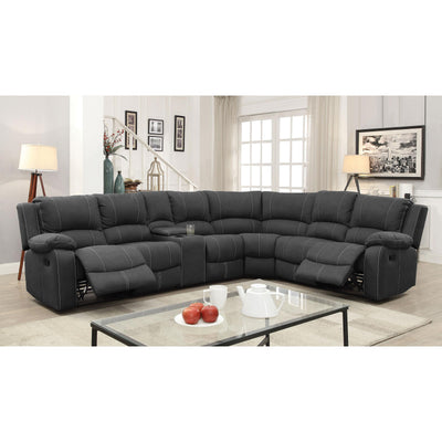  Furniture of America Monique Reclining Fabric 3 pc Sectional CM6519-SECT-CT-CH IMAGE 1