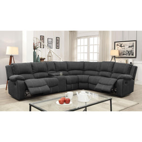  Furniture of America Monique Reclining Fabric 3 pc Sectional CM6519-SECT-CT-CH IMAGE 1
