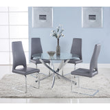  Coaster Furniture Beckham 106440 Round 46-inch Glass Top Dining Table - Chrome IMAGE 3