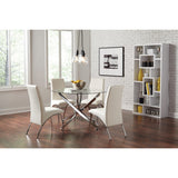  Coaster Furniture Beckham 106440 Round 46-inch Glass Top Dining Table - Chrome IMAGE 4