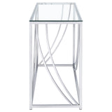  Coaster Furniture Lille 720499 Glass Top Entryway Sofa Console Table Accents - Chrome IMAGE 3