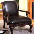  Furniture of America Sheffield Stationary Leatherette Accent Chair CM-AC6177-PU IMAGE 1