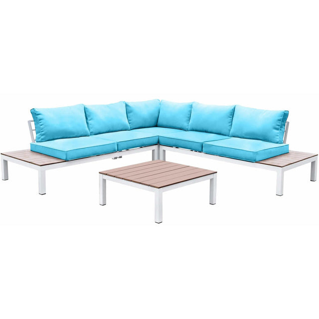  Furniture of America Winona CM-OS2580-PK Patio Sectional w/ Ottoman IMAGE 1