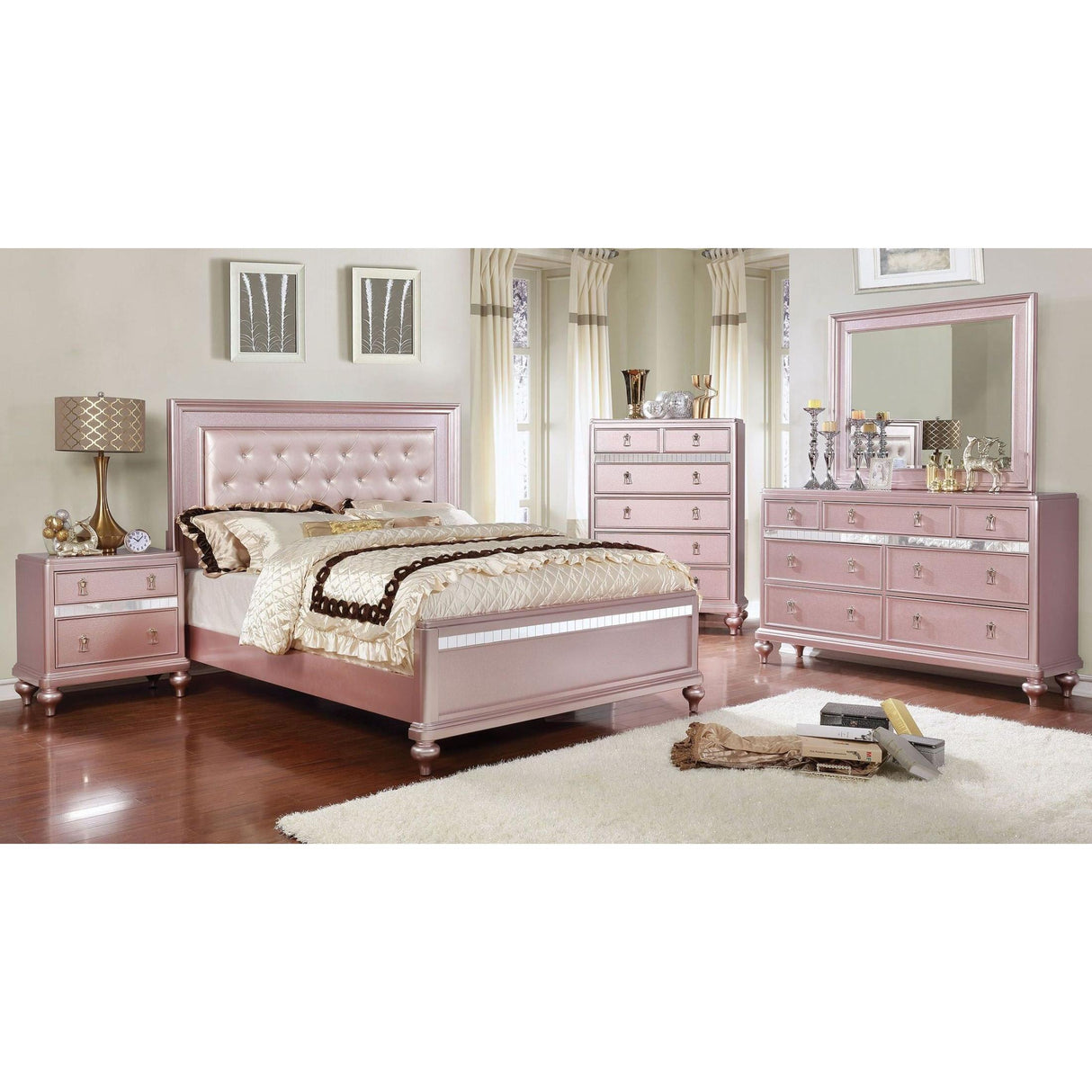  Furniture of America Avior 2-Drawer Nightstand CM7170RG-N IMAGE 3