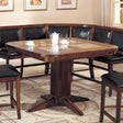  Furniture of America Square Living Stone II Counter Height Dining Table with Marble Top and Pedestal Base CM3568PT-TABLE IMAGE 1