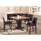  Furniture of America Square Living Stone II Counter Height Dining Table with Marble Top and Pedestal Base CM3568PT-TABLE IMAGE 3