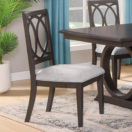 Crown Mark Furniture Buchanan Side Chair in Brown (Set of 2) image