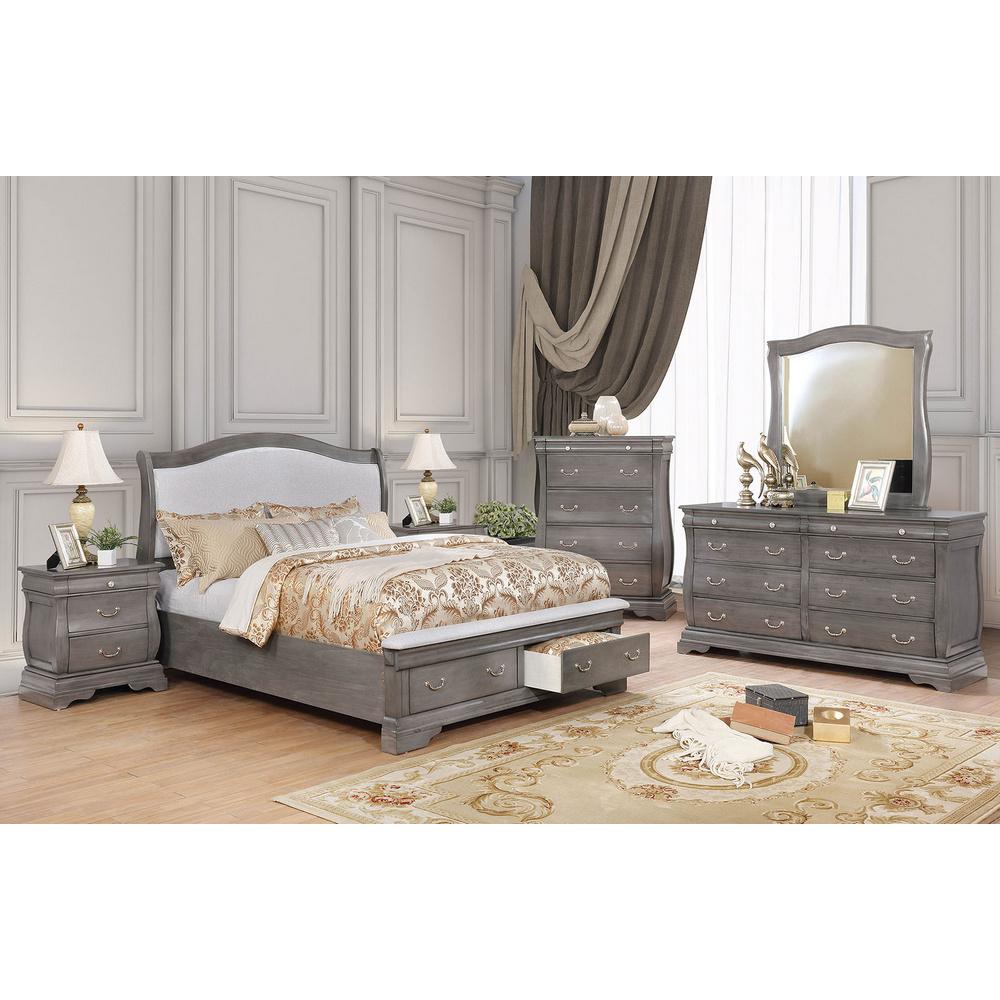  Furniture of America Brunswick Dresser Mirror CM7503GY-M IMAGE 3