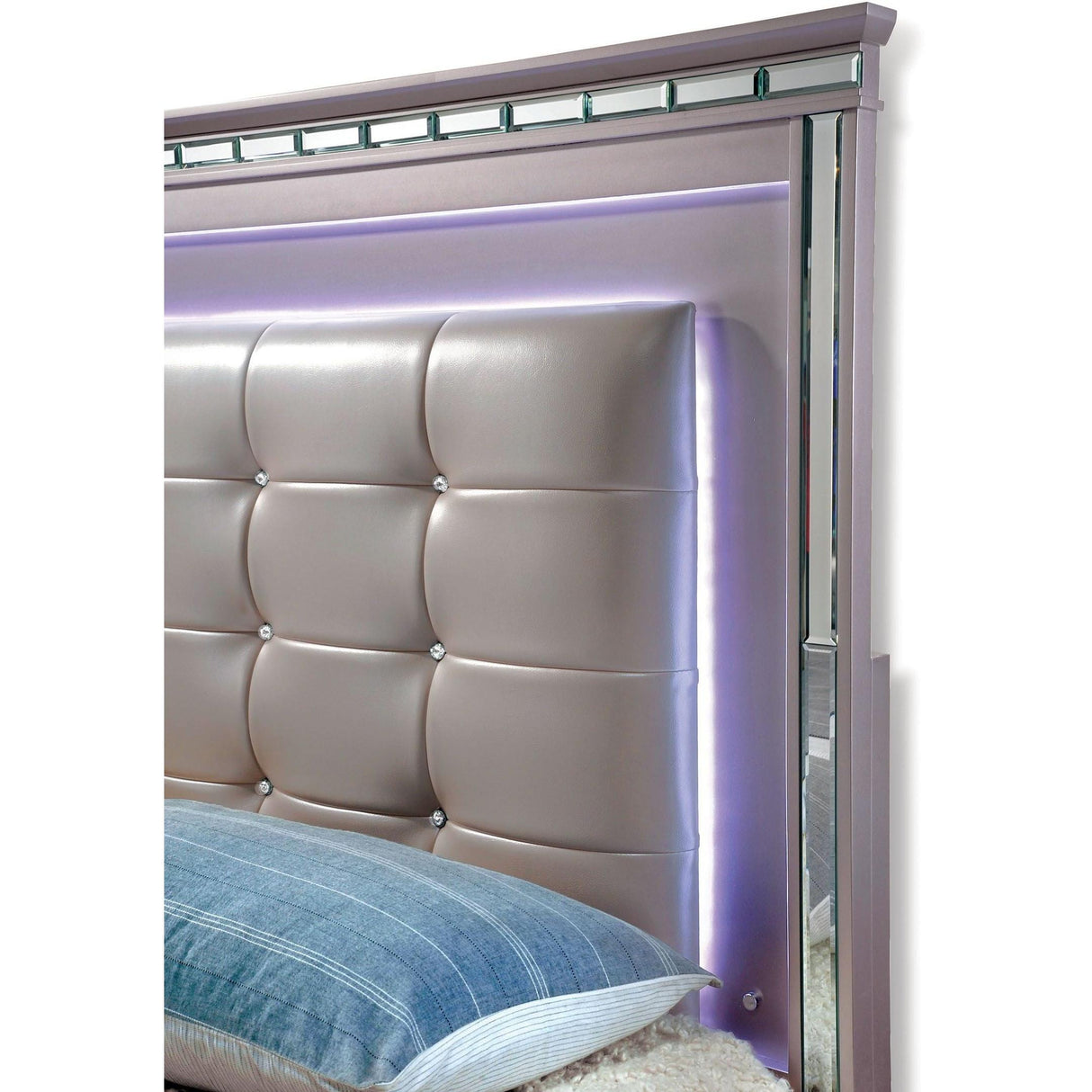  Furniture of America Claudette Queen Upholstered Panel Bed with Storage CM7972Q-BED IMAGE 3