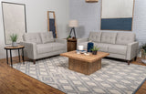 Bowen Upholstered Track Arms Tufted Sofa Set