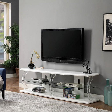  Furniture of America Ernst TV Stand with Cable Management CM5901WH-TV-60 IMAGE 2