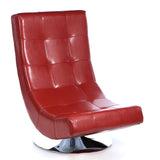  Furniture of America Trinidad Swivel Leather Accent Chair CM-AC6912R IMAGE 5