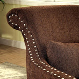  Furniture of America Agalva Stationary Fabric Accent Chair CM-AC6113BR IMAGE 2