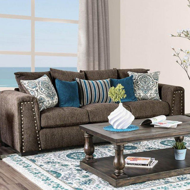  Furniture of America Pauline Stationary Fabric Sofa SM3076-SF IMAGE 1