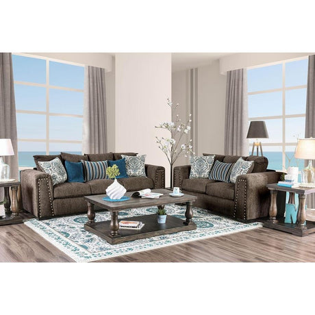  Furniture of America Pauline Stationary Fabric Sofa SM3076-SF IMAGE 3