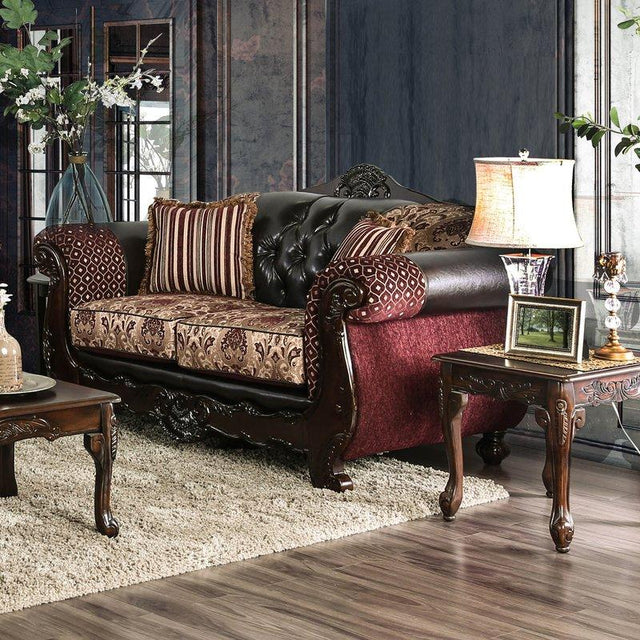  Furniture of America Quirino Stationary Fabric Loveseat SM6415-LV IMAGE 1