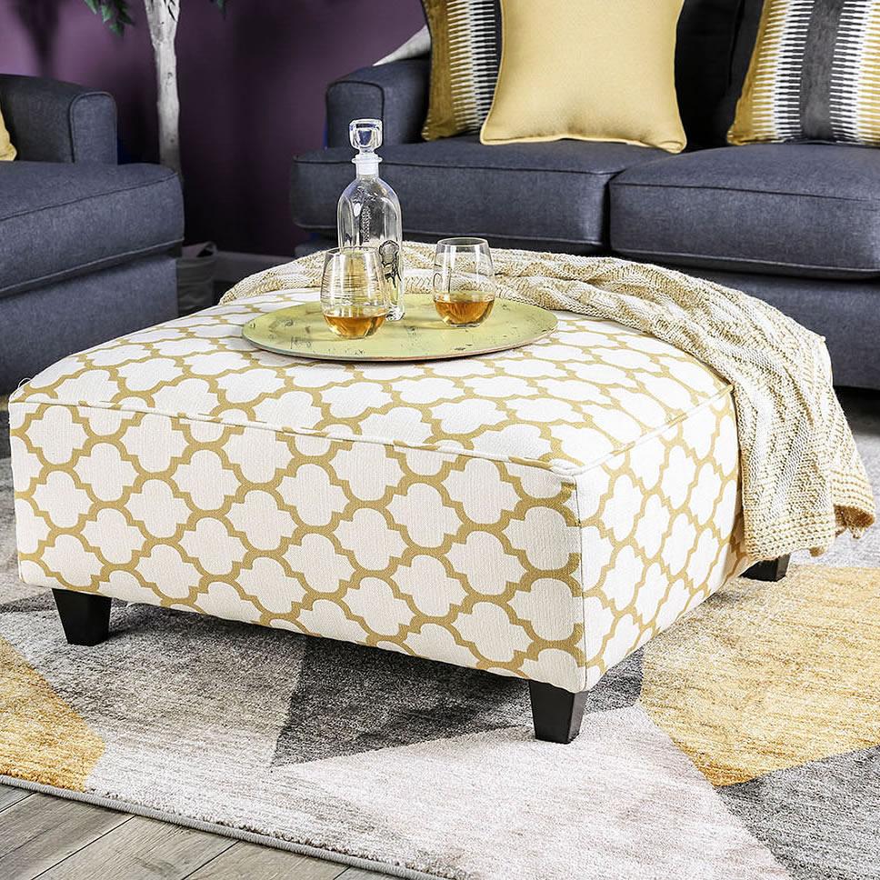  Furniture of America Orson Fabric Ottoman SM8600-OT IMAGE 2