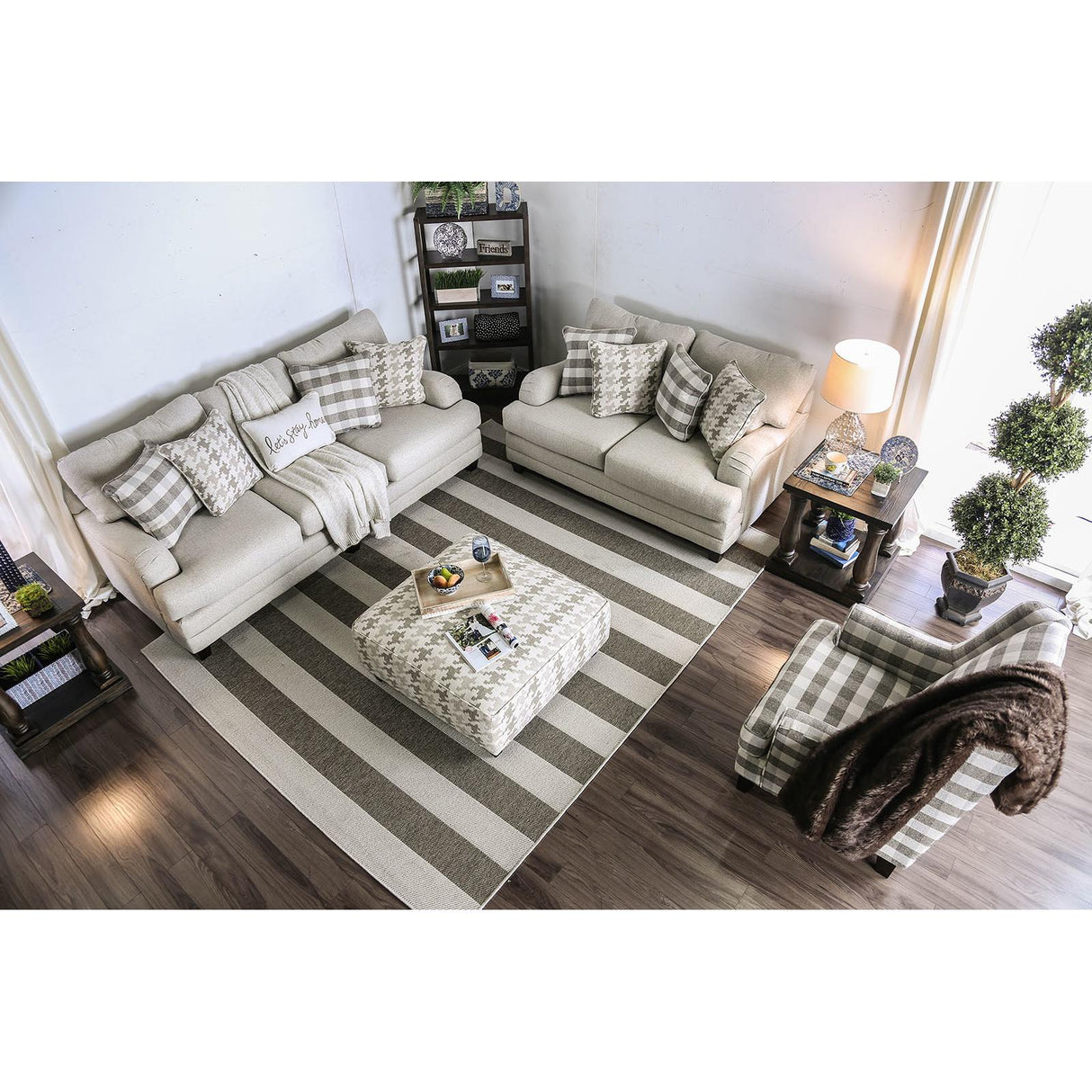  Furniture of America Christine Stationary Fabric Loveseat SM8280-LV IMAGE 5