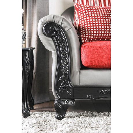  Furniture of America Midleton Stationary Leatherette Sofa SM7440-SF IMAGE 4