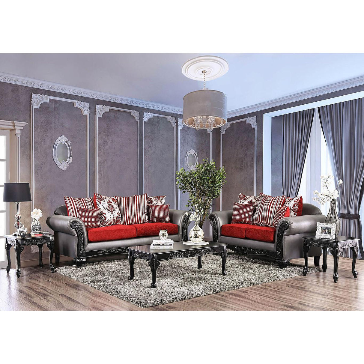  Furniture of America Midleton Stationary Leatherette Sofa SM7440-SF IMAGE 6