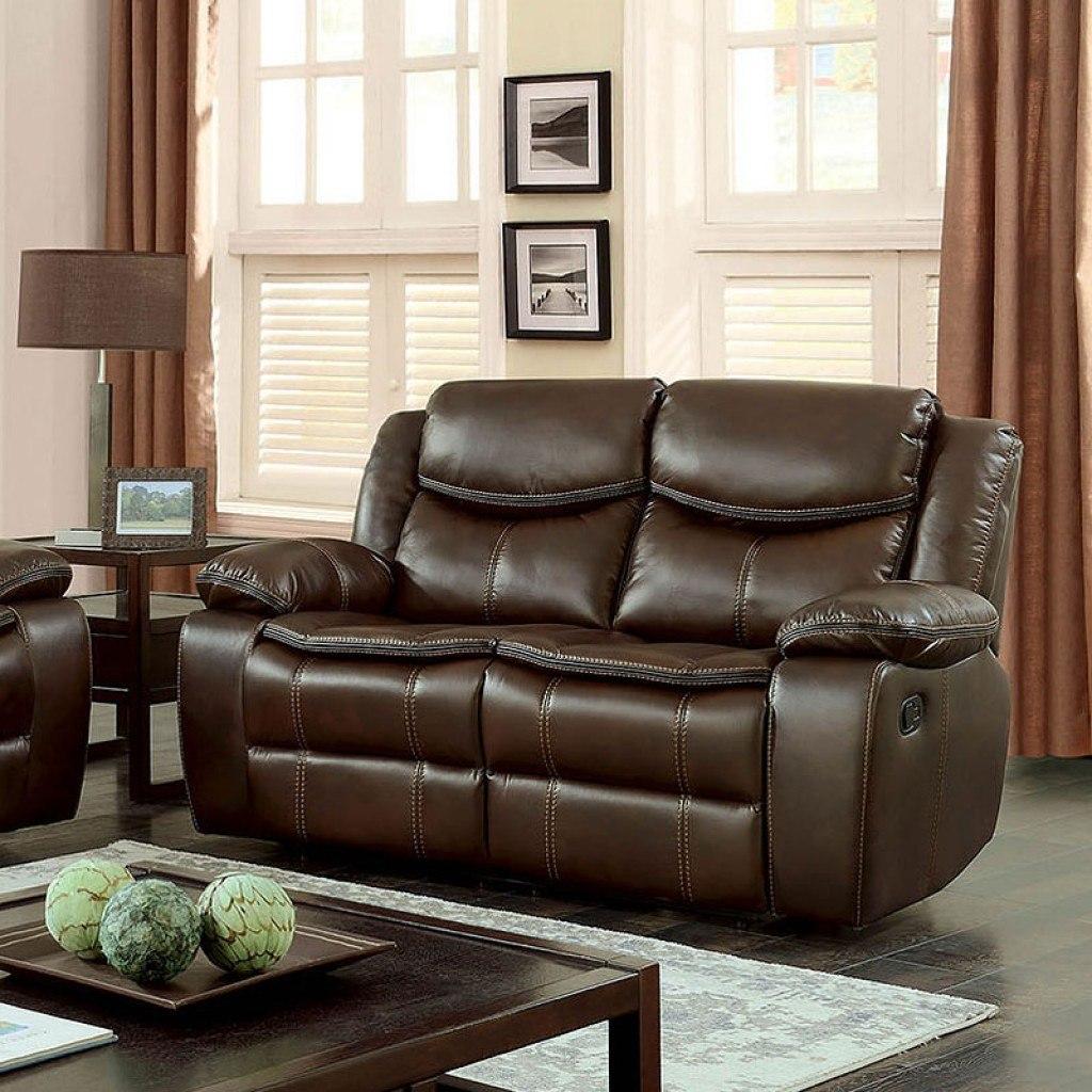  Furniture of America Pollux CM6981BR-LV Love Seat IMAGE 1