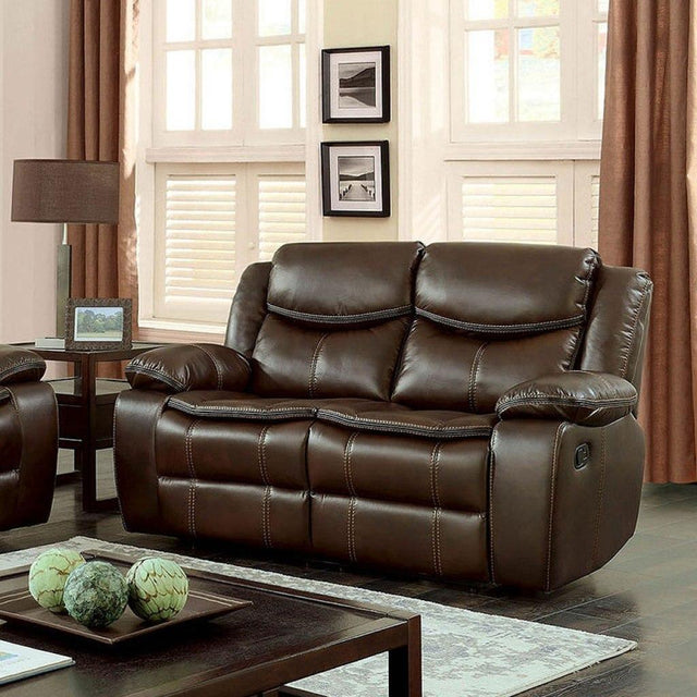  Furniture of America Pollux CM6981BR-LV Love Seat IMAGE 1