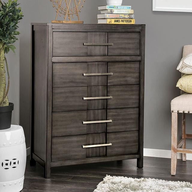  Furniture of America Berenice 5-Drawer Chest CM7580GY-C IMAGE 7