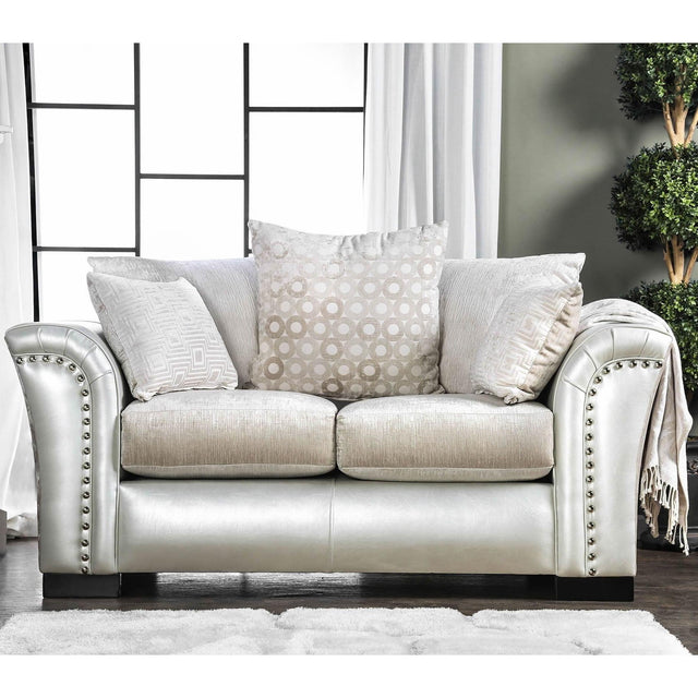  Furniture of America Benigno Stationary Fabric Loveseat SM6411-LV IMAGE 1