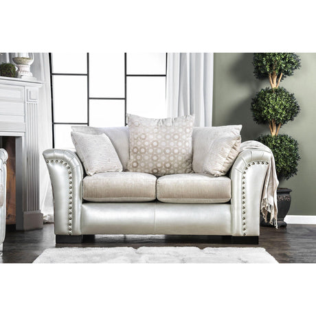  Furniture of America Benigno Stationary Fabric Loveseat SM6411-LV IMAGE 2