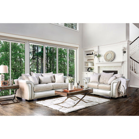  Furniture of America Benigno Stationary Fabric Loveseat SM6411-LV IMAGE 7