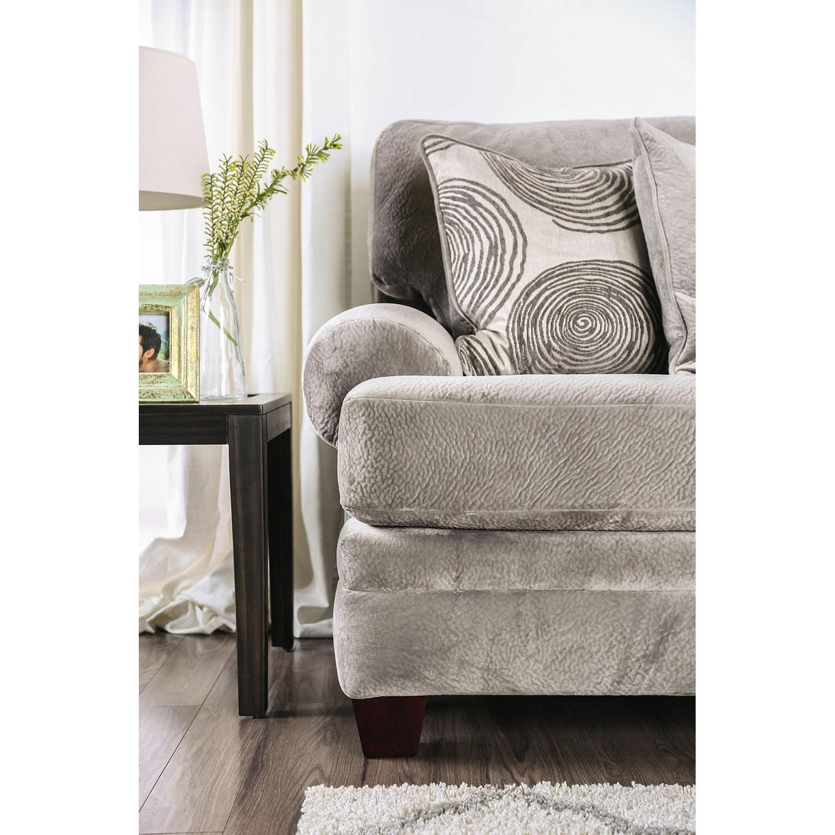  Furniture of America Bonaventura Stationary Fabric Sofa SM5142GY-SF IMAGE 3